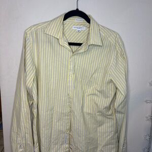 Banana Republic Yellow and Blue Striped Shirt